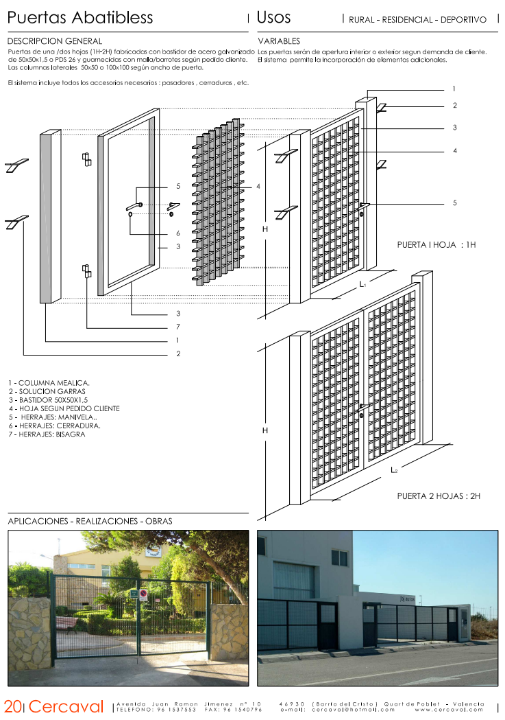 Puertas Abatibles | Cercados Metalicos Valencia